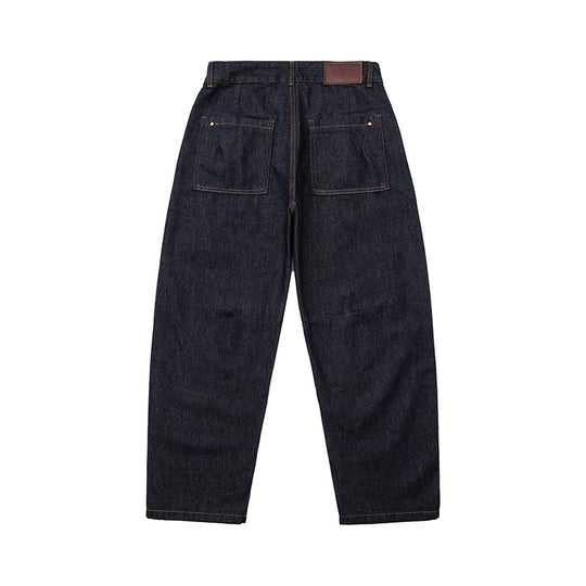 Damen High‑Waist kurzgeschnittene Jeans mit weitem Bein, Einsatznähten und Utility‑Taschen Shop Nory