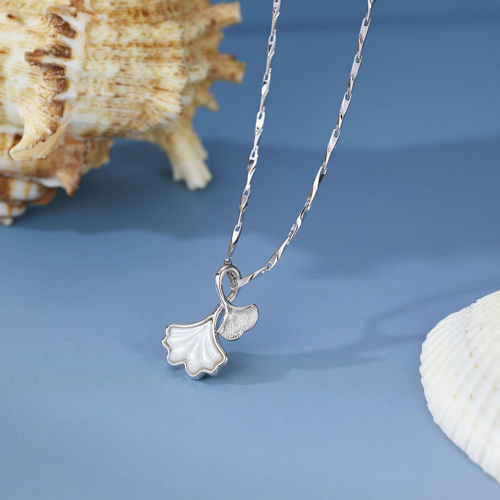 Damen Halskette mit kunstvollem Ginkgo-Blatt-Anhänger Shop Nory
