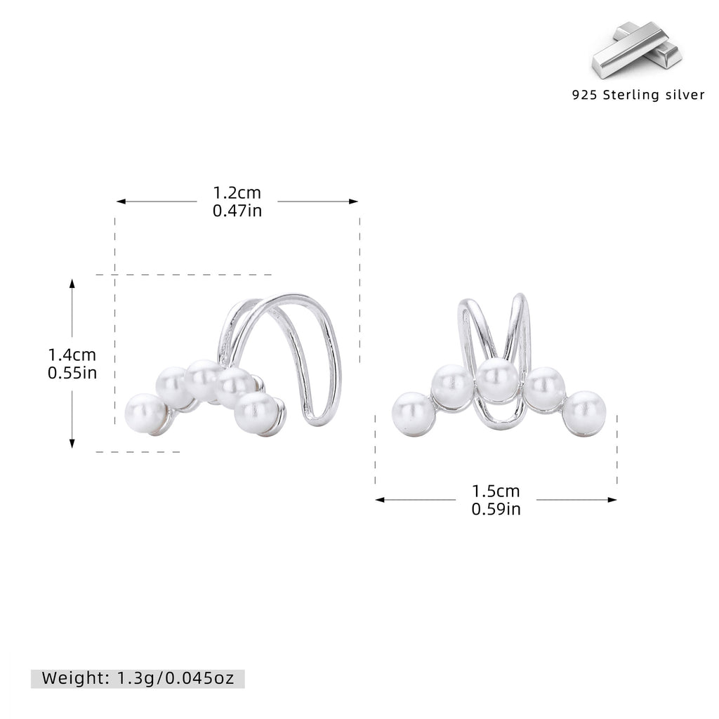 Damen Ohrstecker mit eleganten Perlen und hochwertigem 925 Sterling Silber Shop Nory