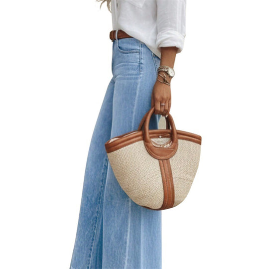 Damen Hochtaillierte extraweite Schlaghose aus Denim Shop Nory