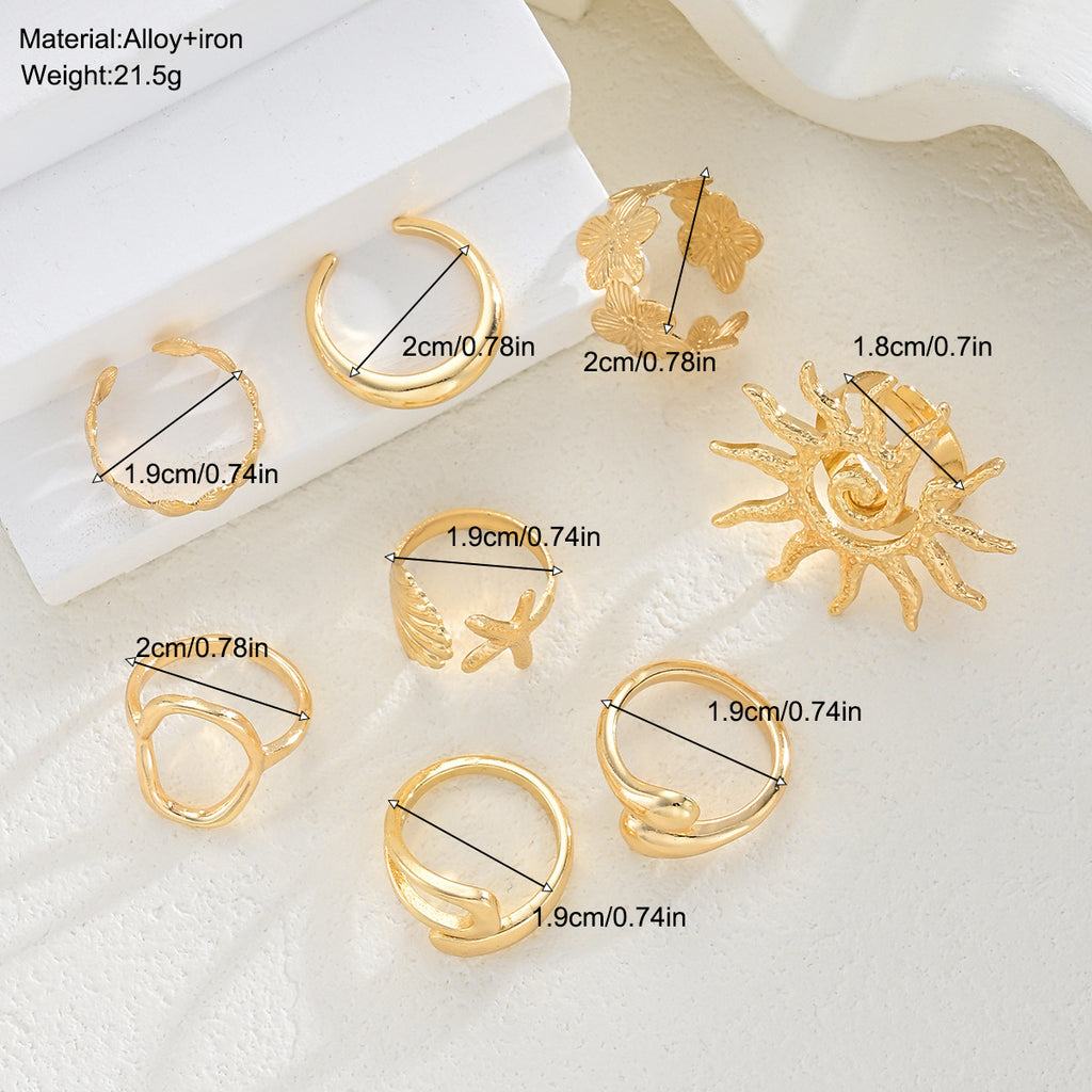 Damen modisches Ring-Set mit maritimem Design Shop Nory