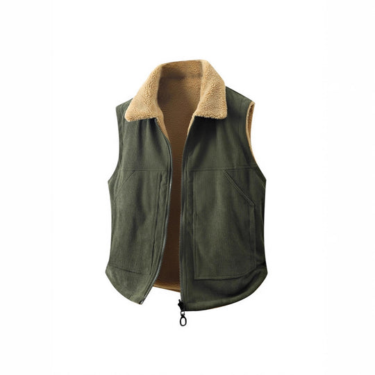 Damen Ärmellose Teddyfleece-Weste mit Stehkragen und durchgehendem Reißverschluss Shop Nory