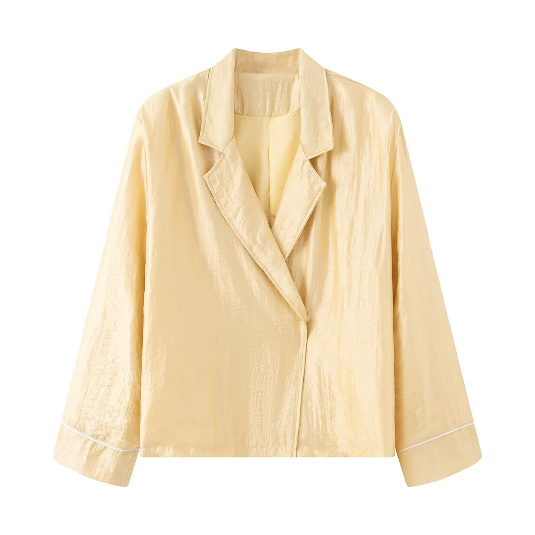 Damen Zweiteiliges Lounge-Set mit Reversjacke und elastischer Bundhose Shop Nory