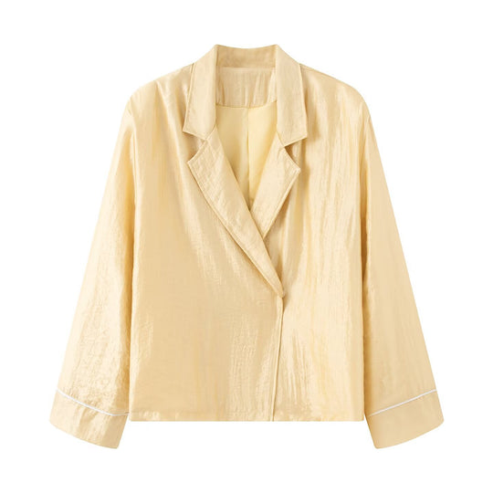 Damen Zweiteiliges Lounge-Set mit Reversjacke und elastischer Bundhose Shop Nory