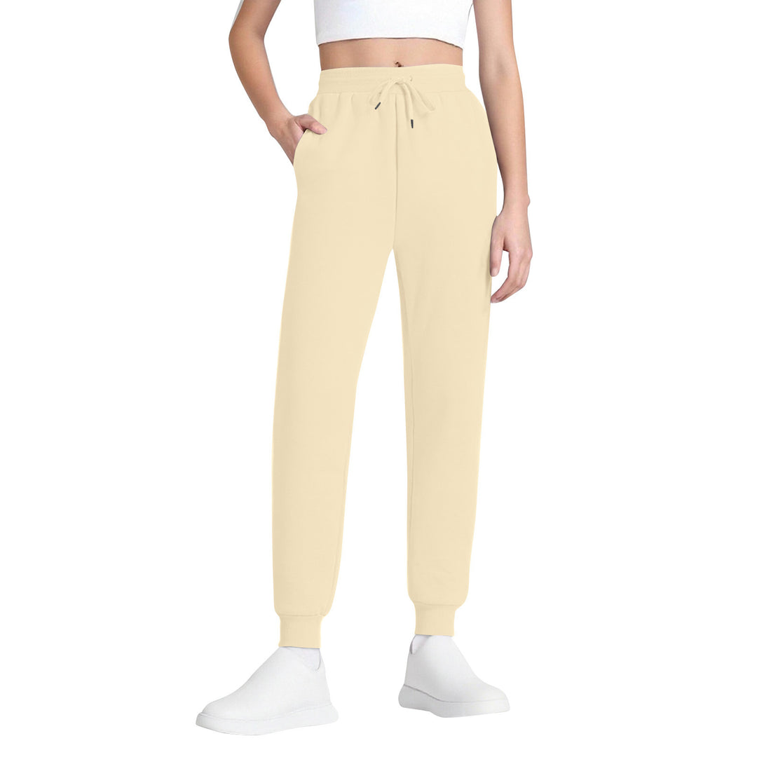 Damen nan schlanke hochgeschnittene Jogginghose mit Tunnelzug, Eingrifftaschen und Bündchen Shop Nory