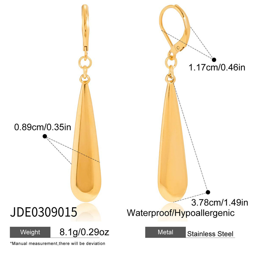 Damen Ohrhänger mit elegantem Tropfen-Design aus hypoallergenem Edelstahl Shop Nory