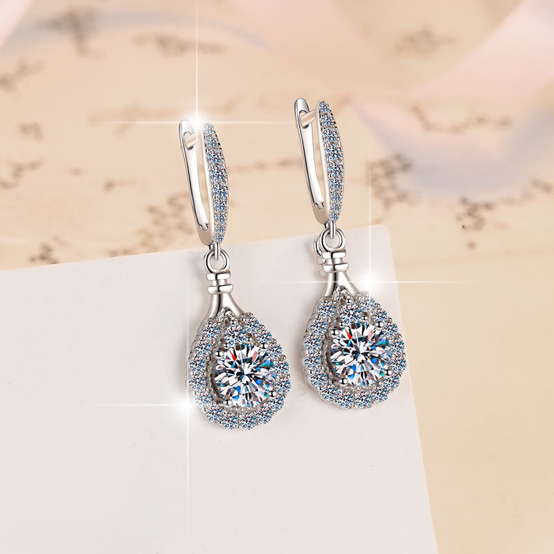 Damen elegante Tropfenohrringe mit strahlendem Zirkonia Shop Nory