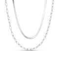 Damen Halskette mit doppeltem Kettendesign und eleganten Gliederakzenten Shop Nory