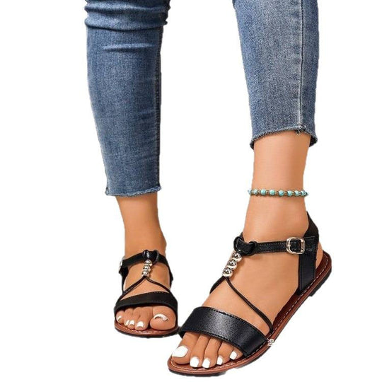 Damen modische Sandalen mit kunstvollem Riemen-Design