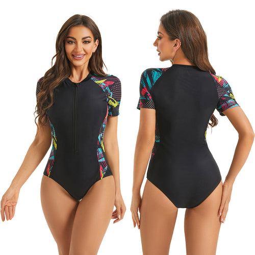 Shopnory | Damen Sportlicher Surfanzug mit Hohem Uv-Schutz und Stylischem Muster