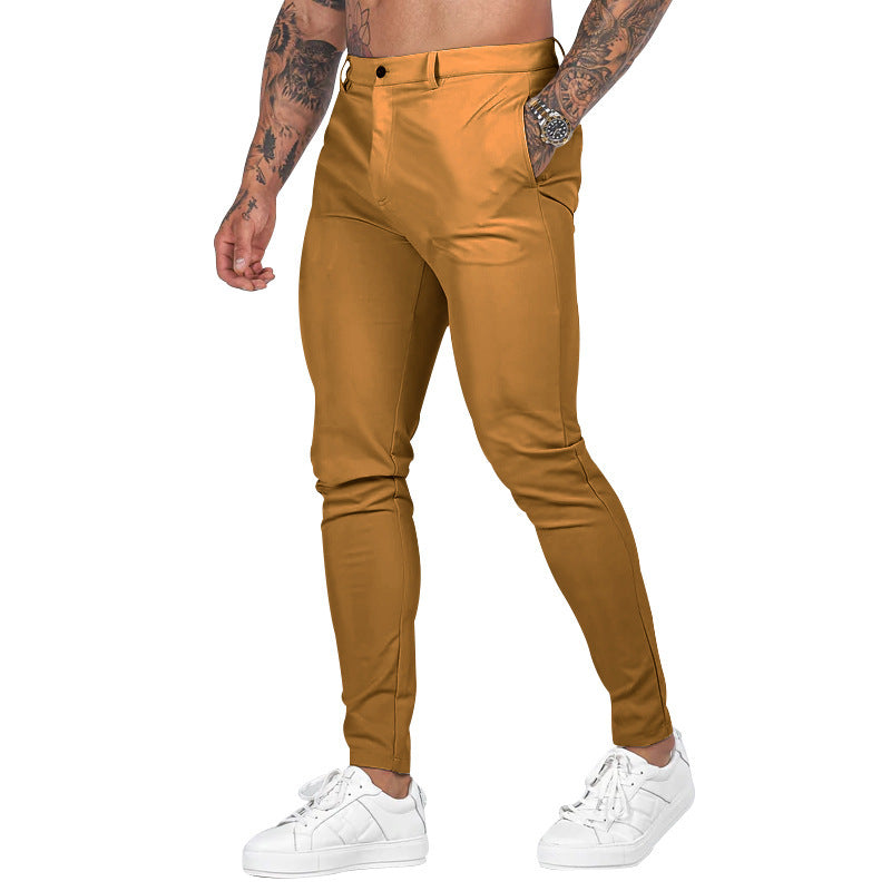 Herren Slim-Fit Chinohose mit modernem Design und elastischem Bund