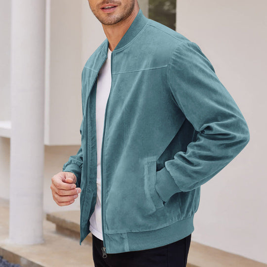 Herren lässige Bomberjacke mit elastischen Bündchen und praktischen Taschen