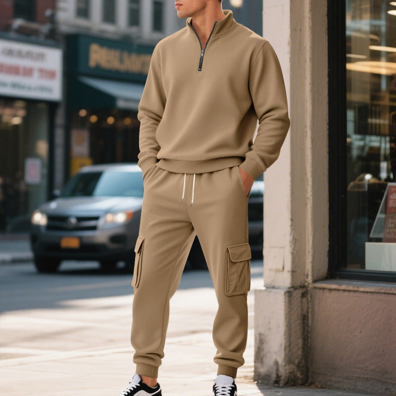 Herren nan kuschelige Cargostil-Jogginghose aus Fleece mit Kordelzug und Aufsatztaschen Shop Nory