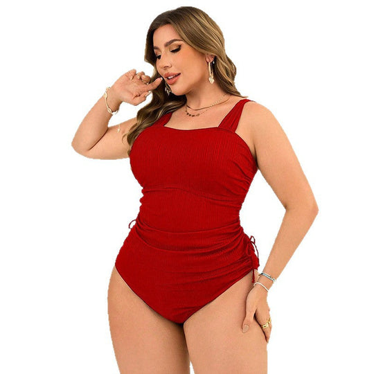 Damen Tankini mit seitlichen Rüschendetails und verstellbaren Trägern Shopnory