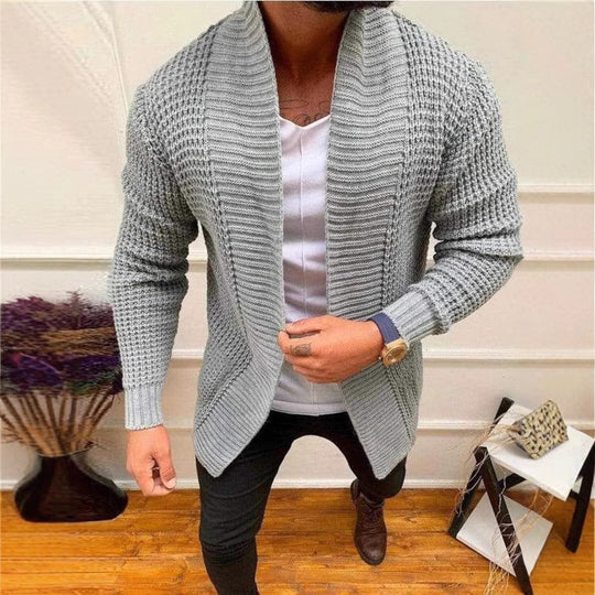 Herren Strickcardigan mit Schalkragen und strukturiertem Waffelmuster Shop Nory