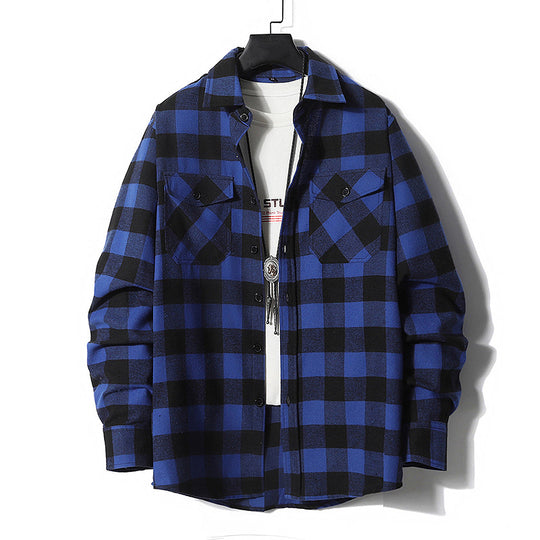 Herren Karo-Flanell-Hemdjacke mit Brusttaschen und relaxed Fit Shop Nory