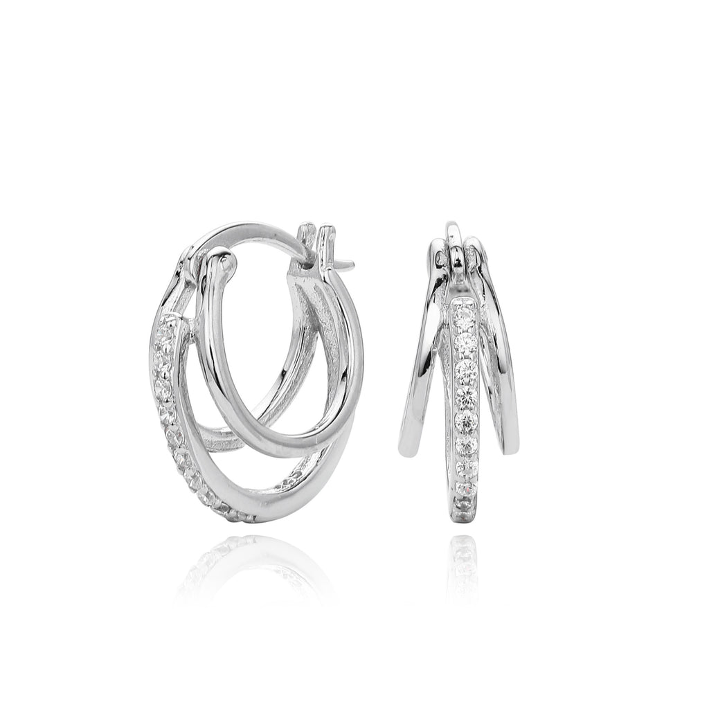 Damen Ohrhänger mit luxuriösen Zirkonia-Details aus hochwertigem 925 Sterling Silber Shop Nory