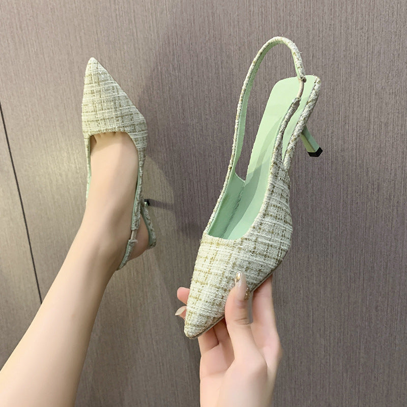 Damen elegante Slingpumps mit feiner Textur