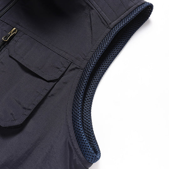 Herren Multifunktionale Outdoor-Utility‑Weste mit Mesh‑Innenfutter und Mehrfachtaschen Shop Nory