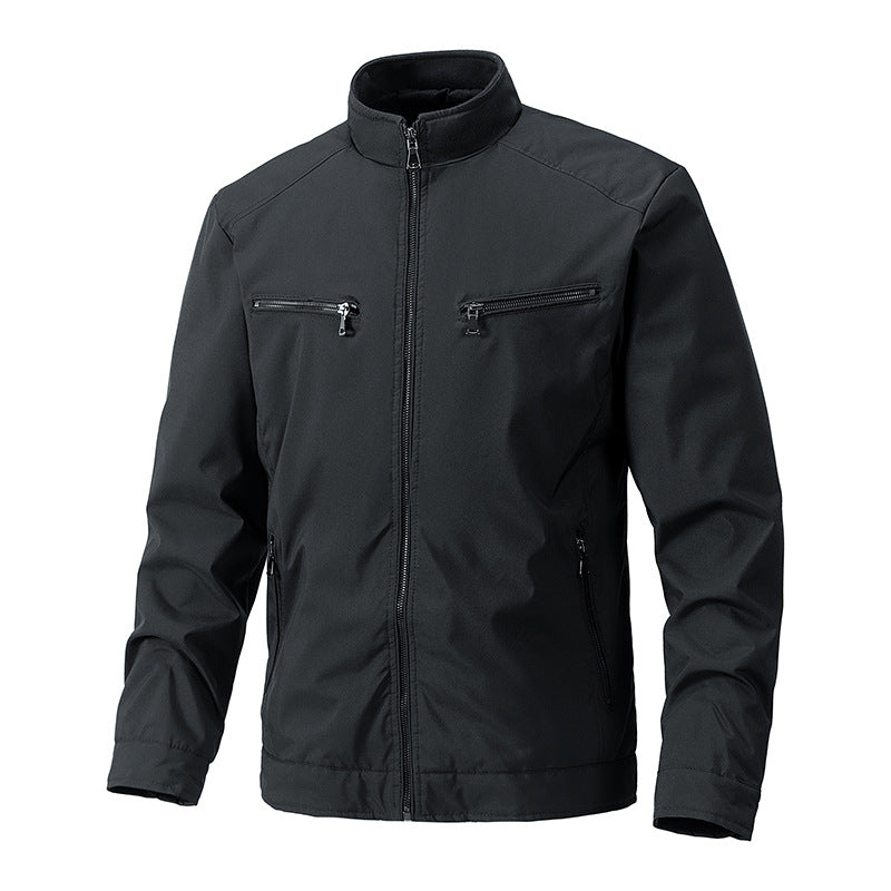 Herren Softshell-Outdoorjacke mit Stehkragen wasserabweisend und vier Reißverschlusstaschen Shop Nory
