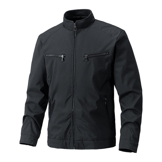 Herren Softshell-Outdoorjacke mit Stehkragen wasserabweisend und vier Reißverschlusstaschen Shop Nory