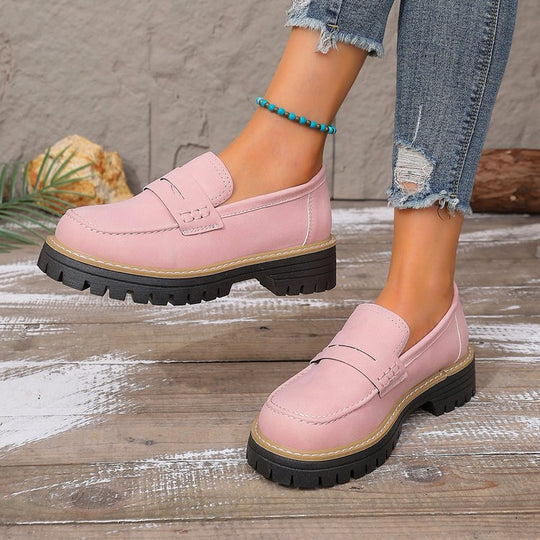 Damen Plateau-Loafer mit profilierter Gummisohle und Mokassin-Detail Shop Nory