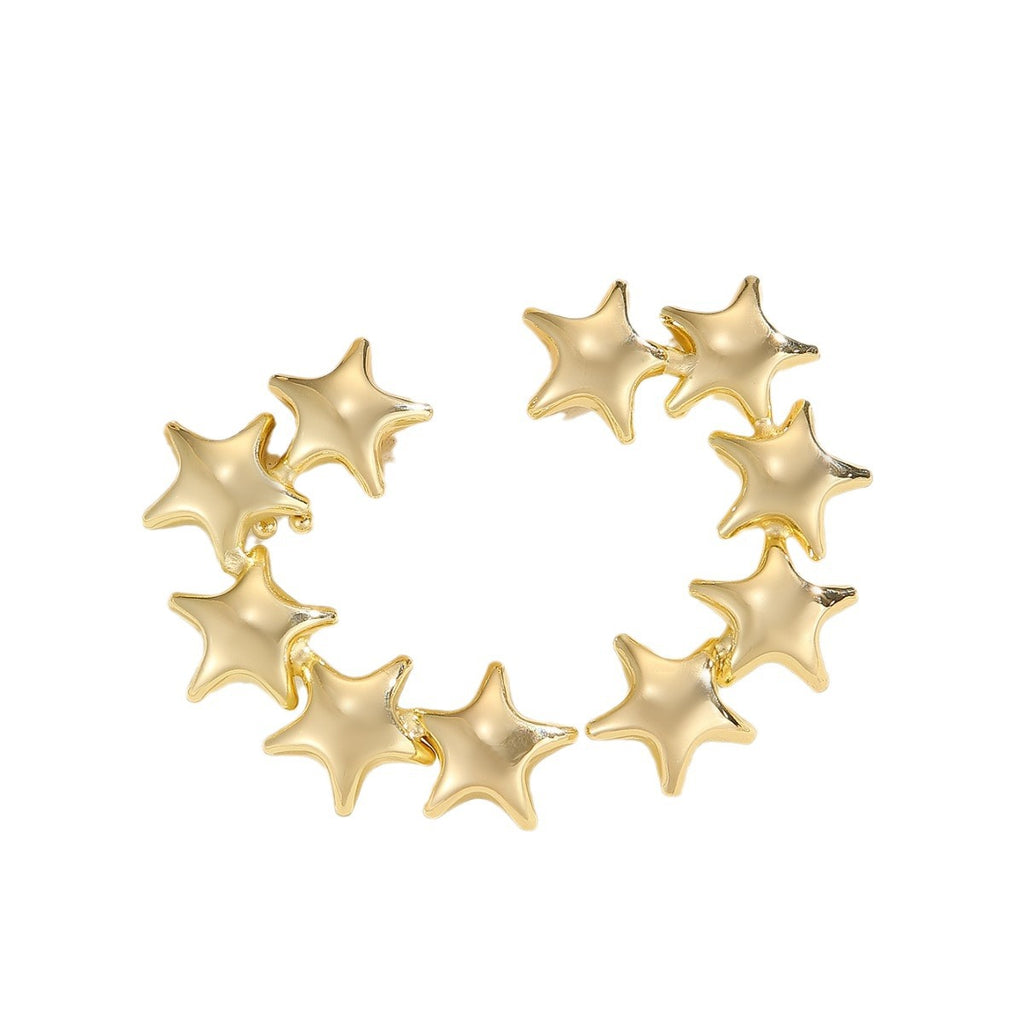 Damen Armband mit strukturierten, goldenen Kugeln Shop Nory