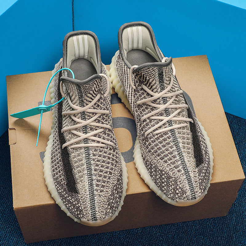 Damen sportliche und luftige Sneakers mit atmungsaktivem Strickoberteil Shopnory