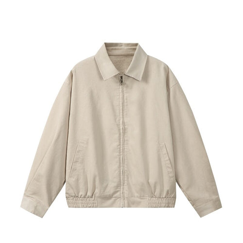Herren Kastig geschnittene Cord-Blousonjacke mit verdecktem Reißverschluss und elastischem Saum Shop Nory