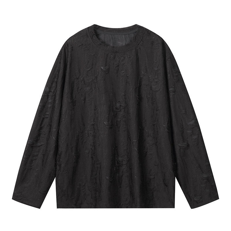 Herren Oversize-Sweatshirt mit ausgefranstem Look und strukturierter Rippoptik Shop Nory