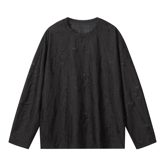 Herren Oversize-Sweatshirt mit ausgefranstem Look und strukturierter Rippoptik Shop Nory