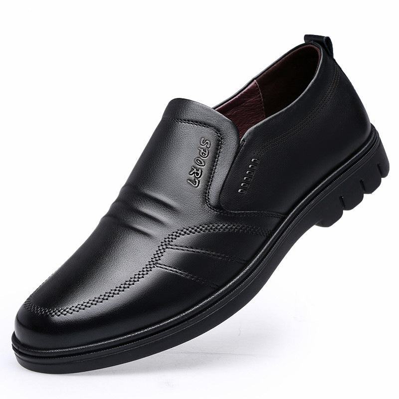 Herren Klassischer Lederimitat-Slip-On mit gepolstertem Komfortfußbett und profilierter Gummisohle Shop Nory