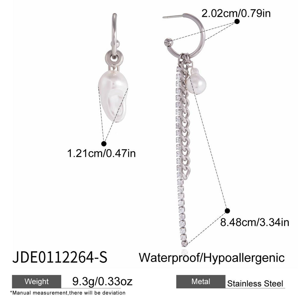 Damen Hängende Ohrringe mit funkelnden Kristallen und symbolischen Anhängern Shop Nory