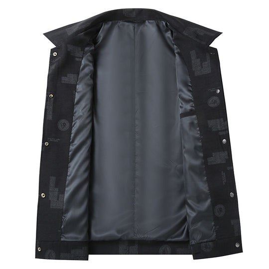 Herren Leichte Hemdjacke mit strukturierter Druckoptik und aufgesetzten Brusttaschen Shop Nory