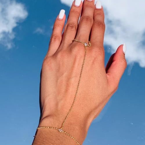 Damen Handkettchen mit funkelnden Zirkonia-Elementen Shop Nory