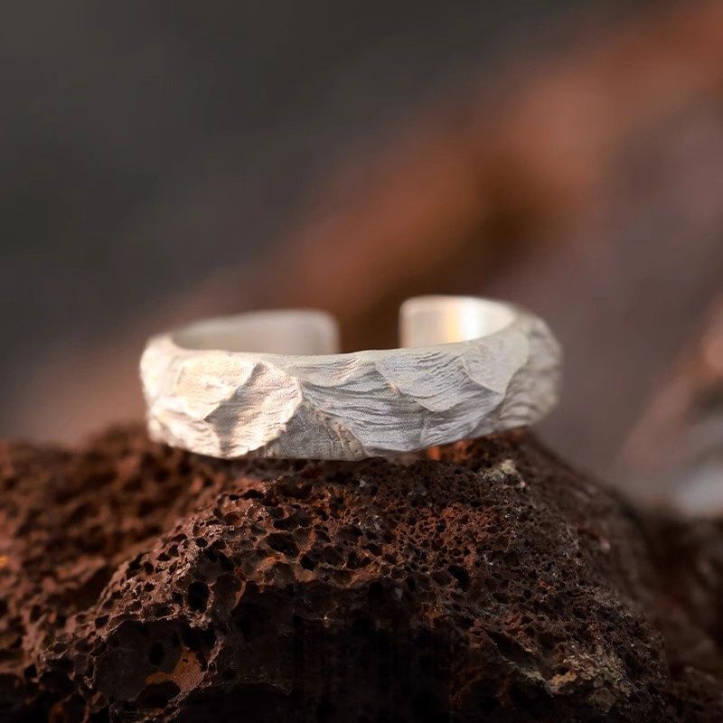 Damen Offener Ring mit kunstvollem Struktur-Design Shop Nory