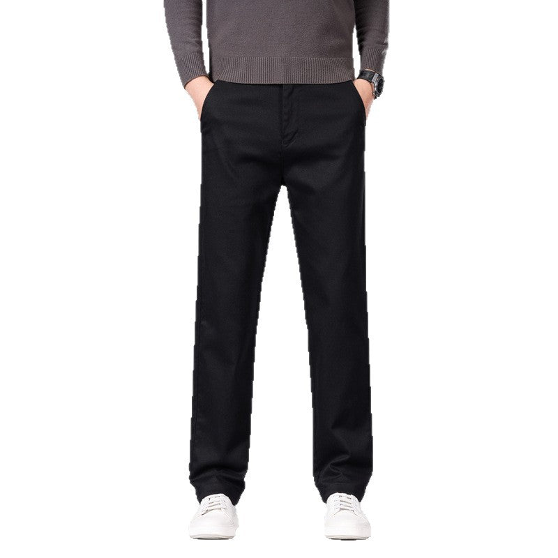 Herren Klassische gerade geschnittene Chinohose aus Baumwollmischung mit Seitentaschen Shop Nory