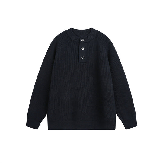 Unisex Rippsweater mit Henley-Knopfleiste und Raglanärmeln Shop Nory
