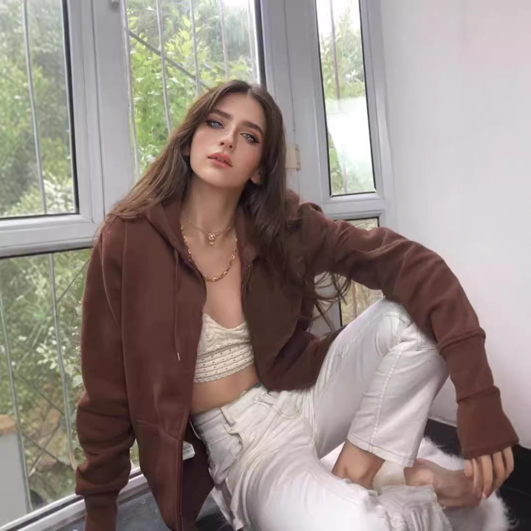 Unisex nan extraweiche oversized Zip-Hoodie mit Kängurutaschen, Kapuze mit Kordelzug und gerippten Bündchen Shop Nory