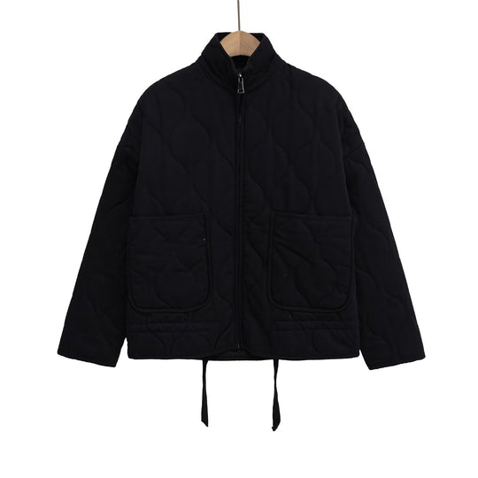 Damen Steppjacke mit Stehkragen, Kissensteppung und Tunnelzug Shop Nory