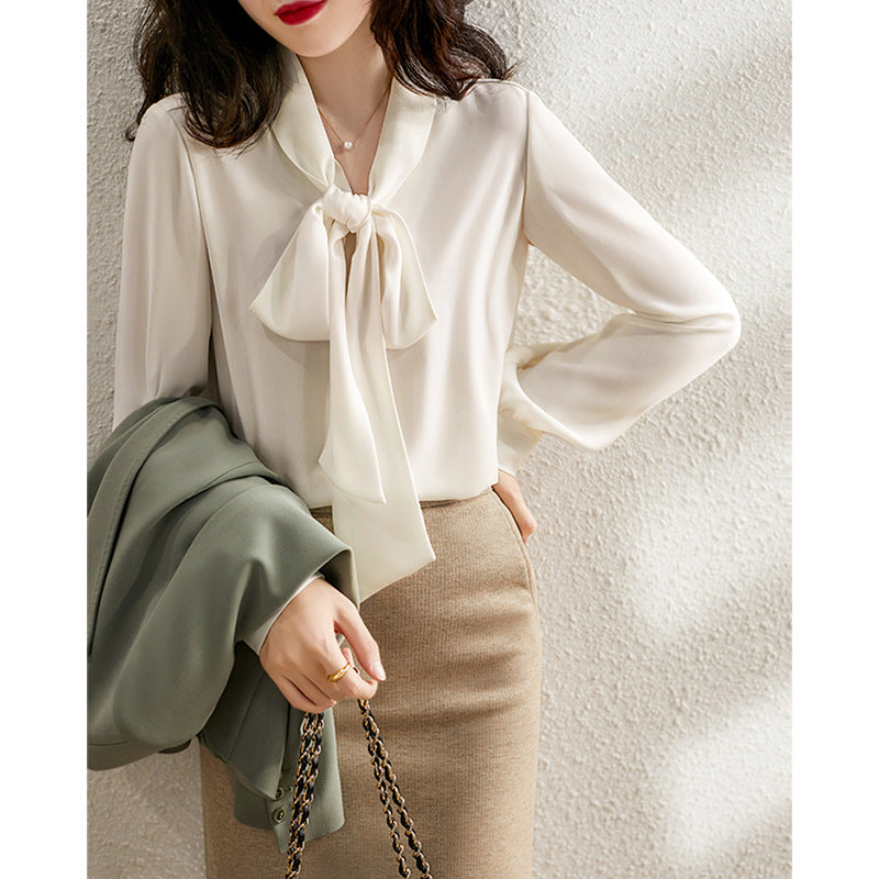 Damen Elegante Bluse mit Schleifendetail Shop Nory 1789268628