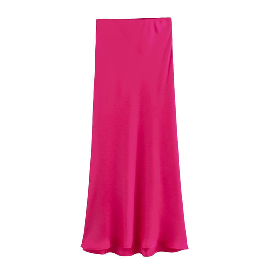 Damen langer Satinrock