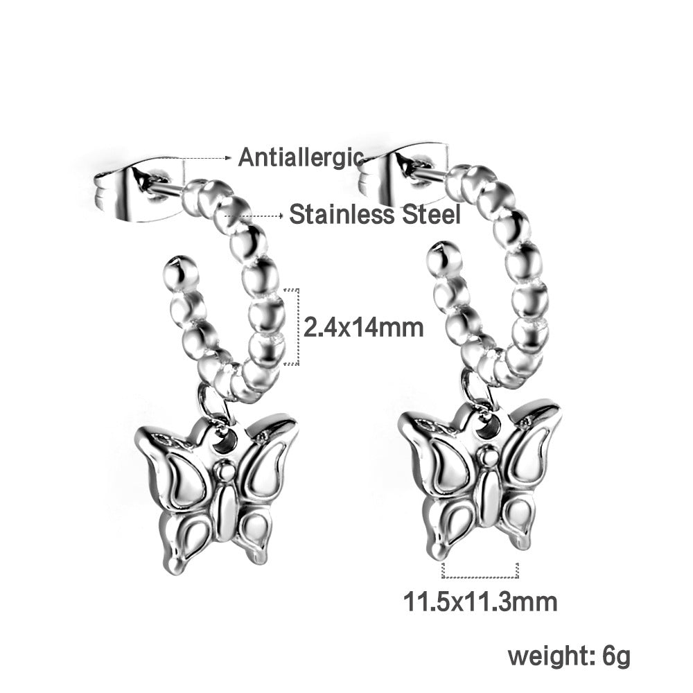 Damen Ohrstecker mit elegantem, kugelförmigem Design aus hochwertigem Edelstahl Shop Nory