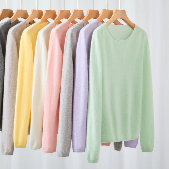 Damen Feiner Rundhalspullover aus Kaschmirmix mit leichtem Oversize-Schnitt Shop Nory