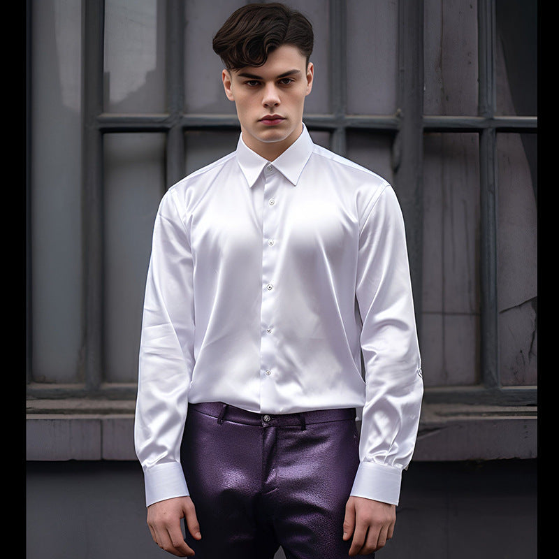 Herren elegante und glänzende Hemd