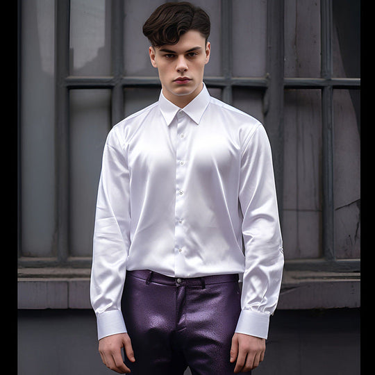 Herren elegante und glänzende Hemd