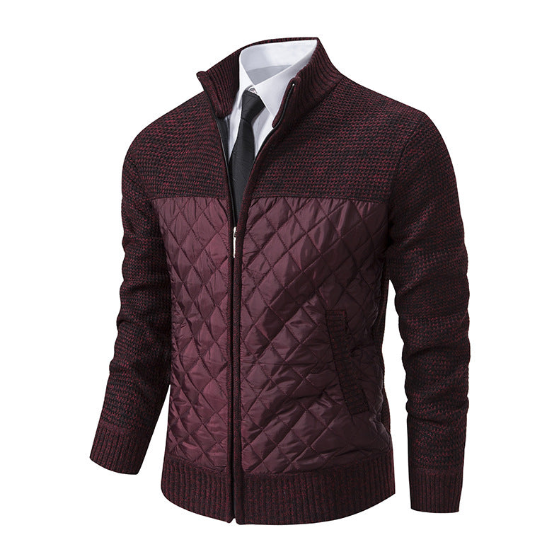 Herren gesteppte Freizeitjacke mit hochschließendem Kragen und praktischen Taschen