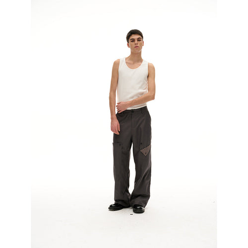 Damen Weite Bundhose mit dekorativen Karo‑Einsatztaschen Shop Nory