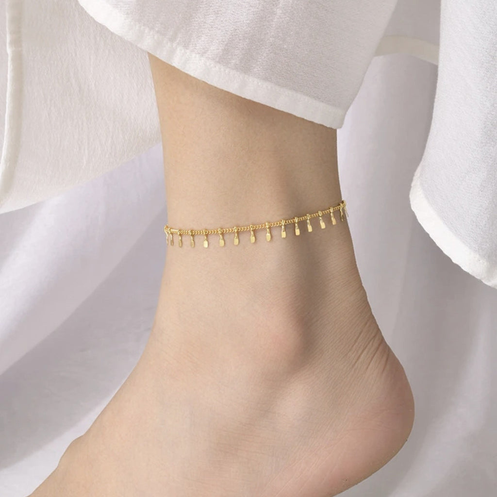 Dainty Gold Chain Fußkettchen für Damen Shop Nory