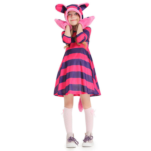 Mädchen Kapuzenkleid mit tierischen Ohren und verspielten Details Shop Nory